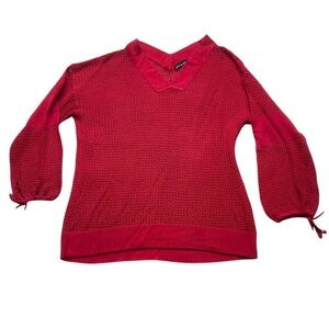 Love & Legend Red Mesh Sweater Size 2X